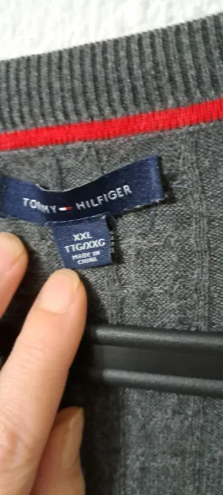 Jersey Tommy Hilfiger Gris Trenzado