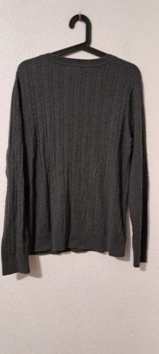 Jersey Tommy Hilfiger Gris Trenzado