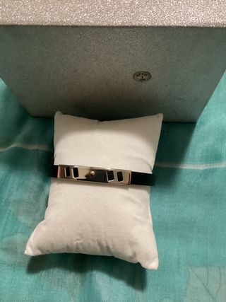 Bracciale in pelle e metallo