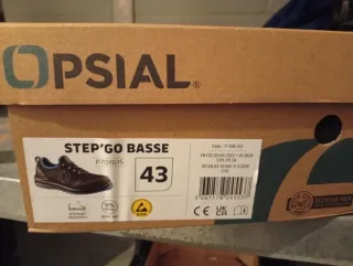 Zapatos de seguridad Opsial negros y azules