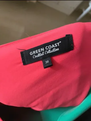 Vestido rosa largo asimétrico