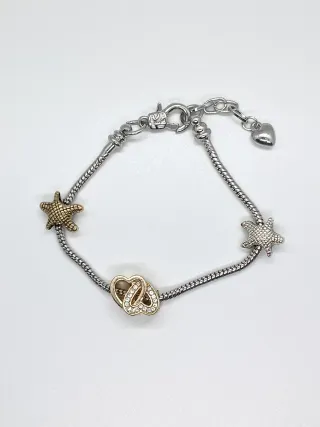 Bracciale artigianale charm stella cuore