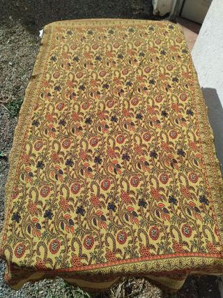 2 Alfombras Algodón Beige y Azul y Rojo y beig