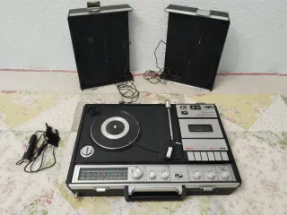 Tocadiscos Vintage Sanyo Negro