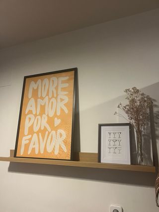 Estante de pared madera y metal