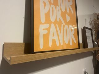 Estante de pared madera y metal