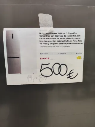 Nevera Cecotec 356 Inox No Frost