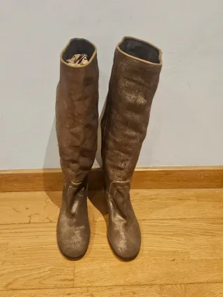 Botas Massimo Dutti T-38 Marrón/Dorado