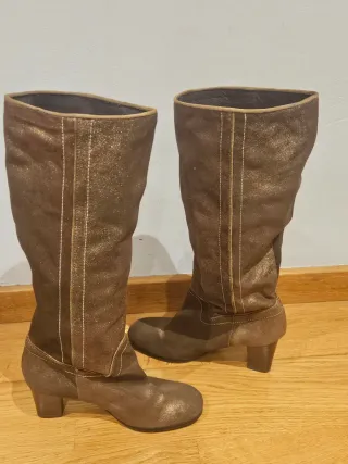 Botas Massimo Dutti T-38 Marrón/Dorado