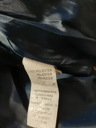 Abrigo acolchado azul marino