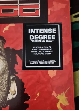 Intense Degree War In My Head 1989 LP Vinyl Mosh9