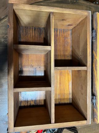 Baúl rústico madera y metal