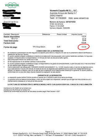 Aspiradora Kobold VK140 con accesorios