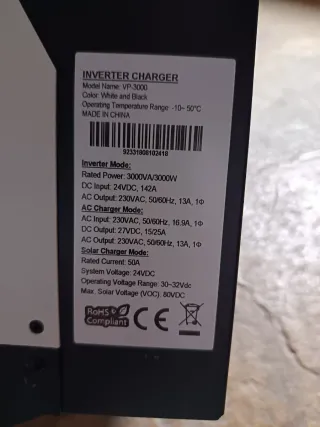 Inversor Solar 24V con Cargador