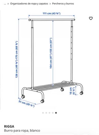 Burro perchero Ikea con almacenaje