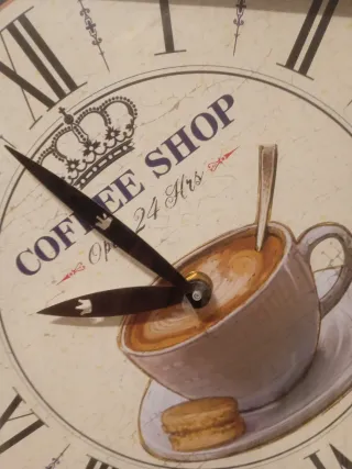 Reloj de Cocina Coffee Shop 28cm