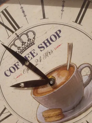 Reloj de Cocina Coffee Shop 28cm