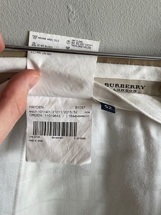 Pantalones Burberry Lana Talla 52 Beige