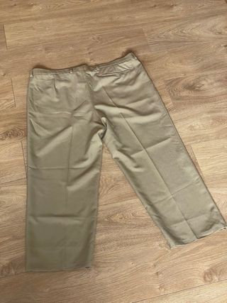 Pantalones Burberry Lana Talla 52 Beige