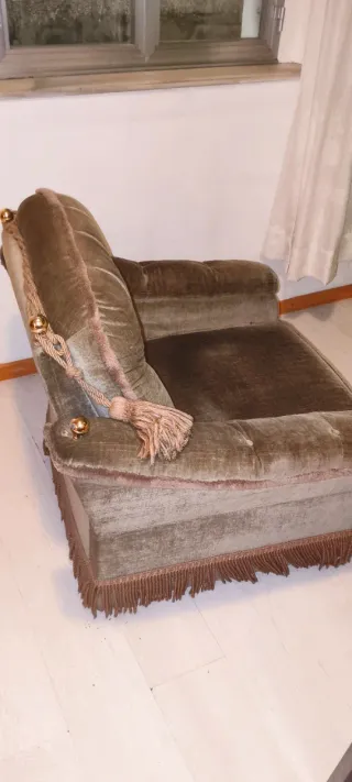 Sillón Orejero Vintage Terciopelo Años 70