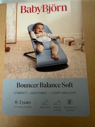 BabyBjörn Hamaca Balance Soft, Tejido/Jersey, Azul