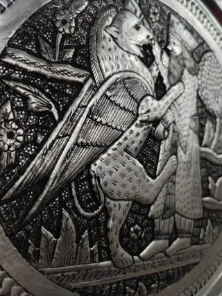 Piatto rame artigianato persiano