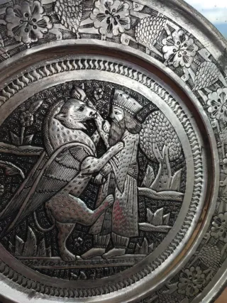 Piatto rame artigianato persiano