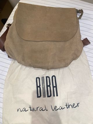 Mochila BIBA Piel Beige/Verde