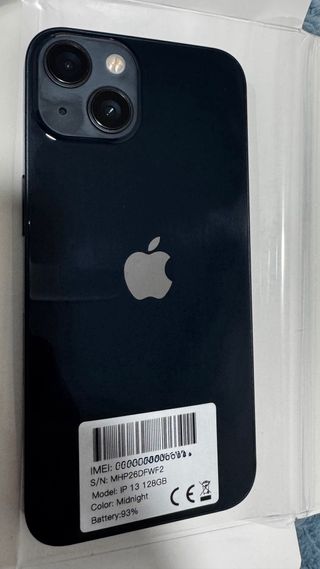 iPhone 13 128GB Negro Salud 93% Solo envios