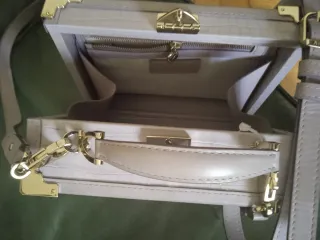 Borsa Aspinal of London vera pelle  rosa cipria