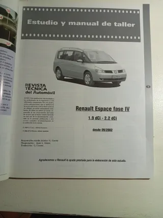 RENAULT ESPACE MK4 1.9 2.2 DCI MANUAL DE TALLER