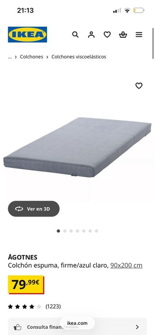 Cama NEIDEN Ikea con colchón y somier