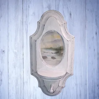 Repisa y Perchero decorada Vintage