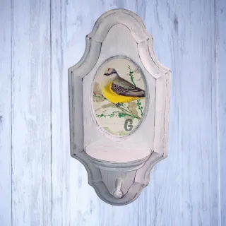 Repisa y Perchero decorada Vintage