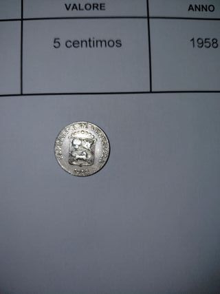 Moneta Venezuela 5 Centimos 1958