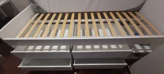 Cama SLÄKT/NATTAPA 90x200cm IKEA (sin balda)