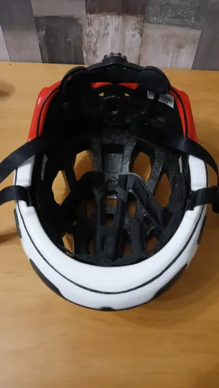 Casco Bicicleta Bollé Blanco y Rojo