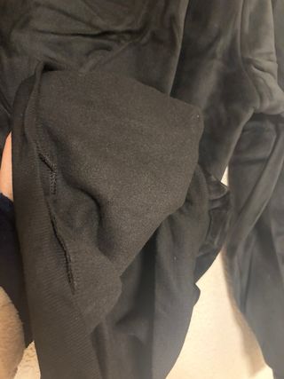 Sudadera de algodón negra XXL