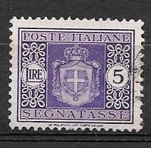 Italia Luogotenenza 1945 Segnatasse 5 Lire