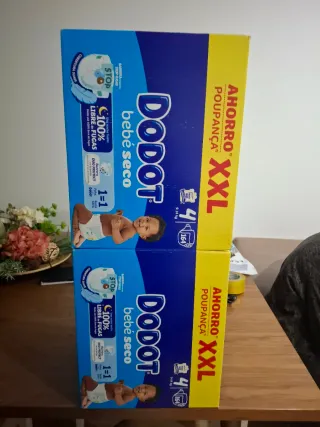 Fraldas Dodot XXL - 164×2=328 fraldas