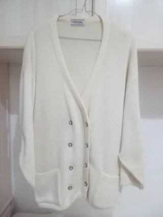 Chaqueta punto mujer Tricobel beige talla única