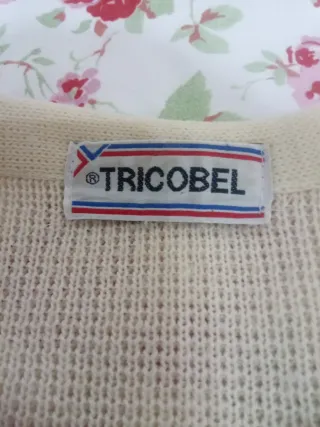 Chaqueta punto mujer Tricobel beige talla única