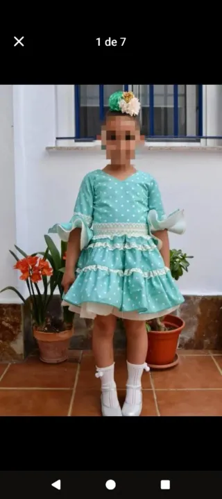 Traje de flamenca niña lunares