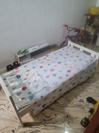 Cama infantil blanca 70cm