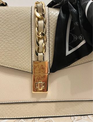 Borsa Aldo Beige Oro con Foulard