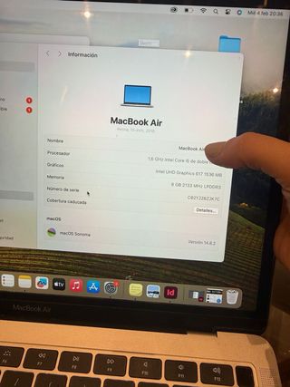 MacBook Air 13 2018 Plata