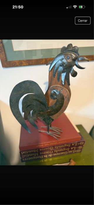 Gallo Decorativo Zara Home Madera y Metal