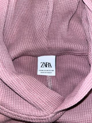 Sudadera Zara Rosa Waffle