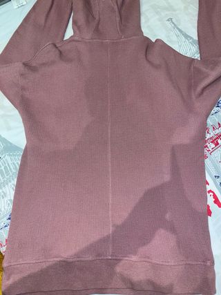 Sudadera Zara Rosa Waffle