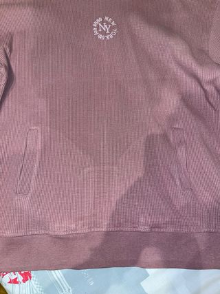 Sudadera Zara Rosa Waffle